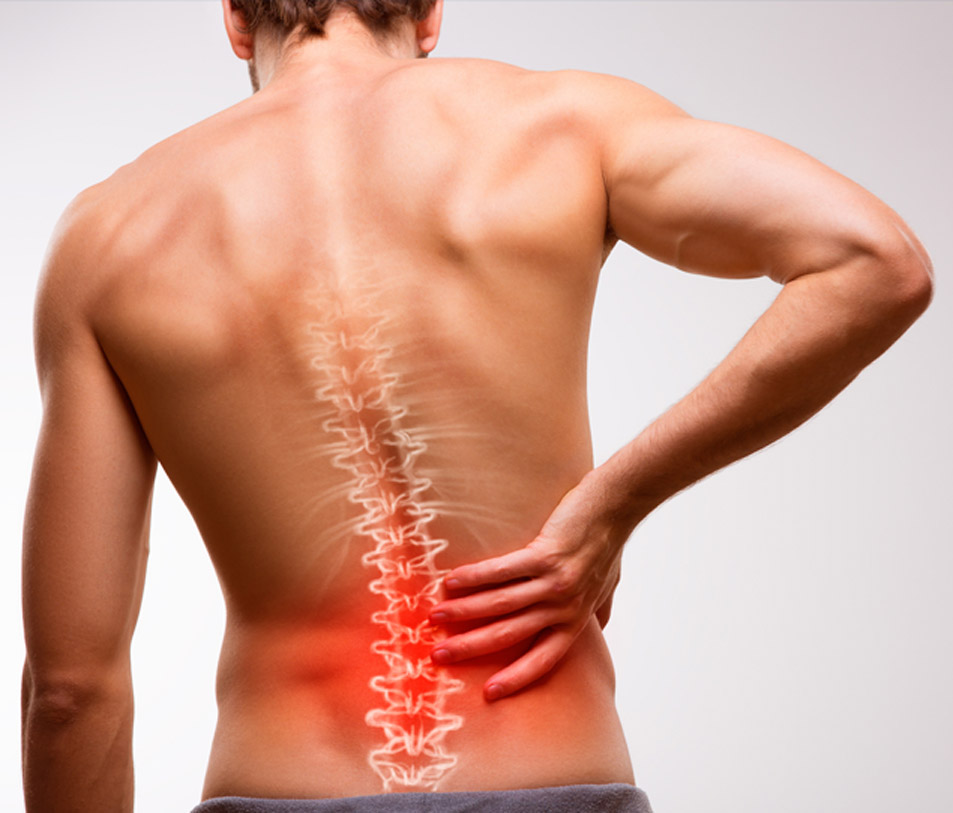 Man-touching-his-lower-back-in-pain-before-endoscopic-rhizotomy